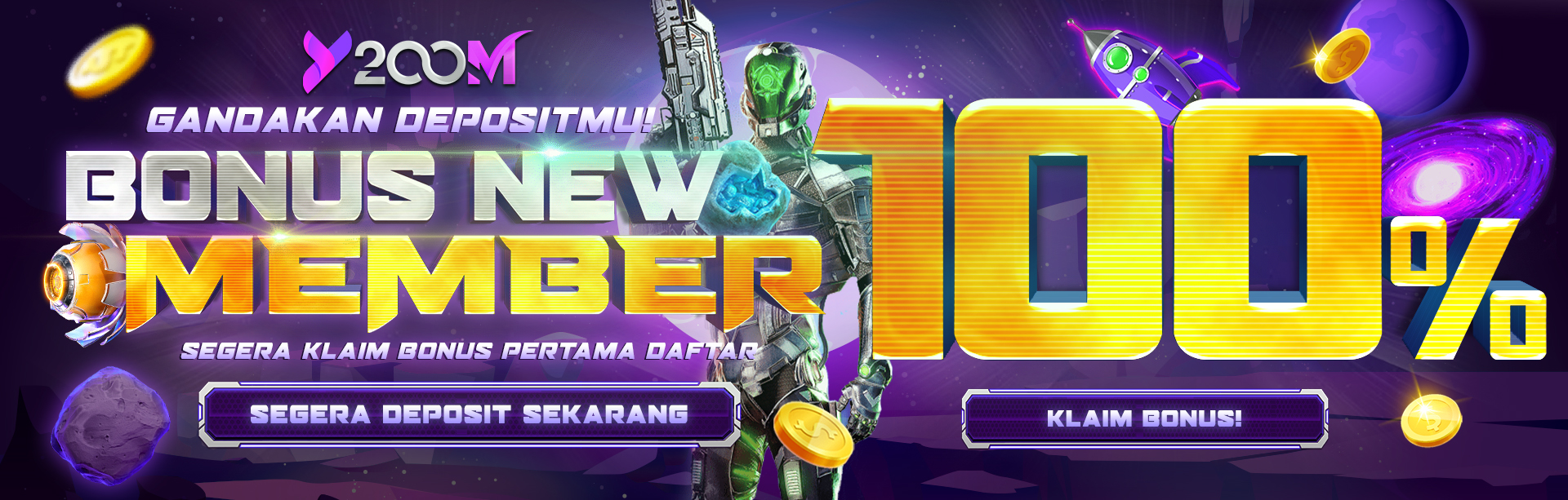 BONUS NEW MEMBER 100% (SLOT GAMES)