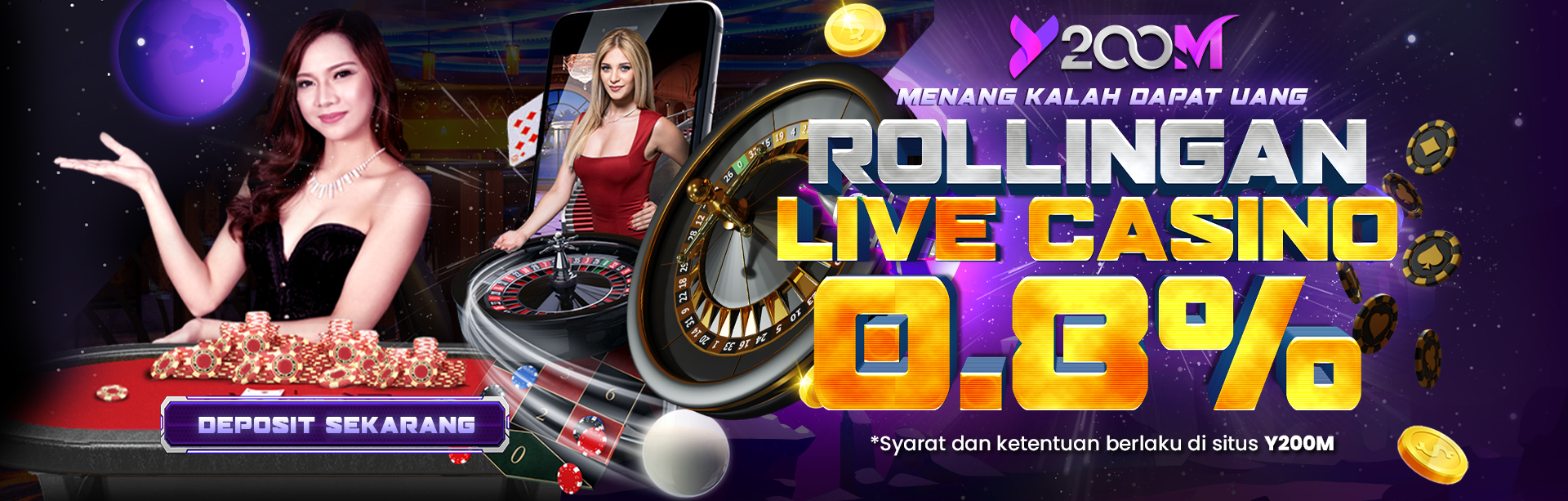 BONUS ROLLINGAN 0.8% (LIVE CASINO)