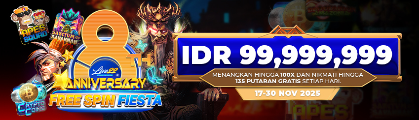 LIVE22 - 8TH Anniversary! Free Spin Fiesta!