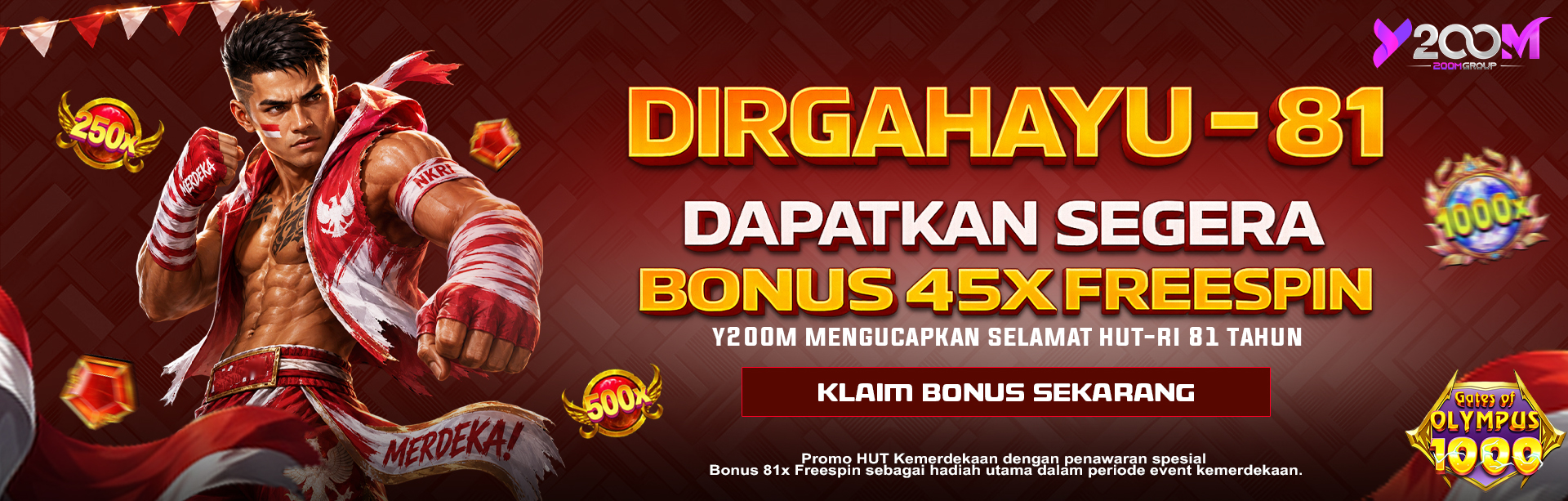 BONUS FREESPIN KEMERDEKAAN 2026 Y200M